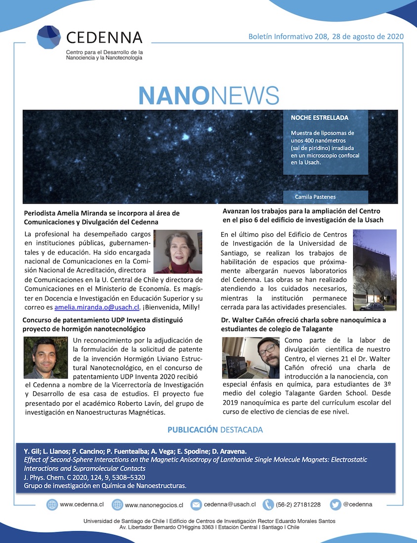 Boletín Nanonews 208, 28/08/2020